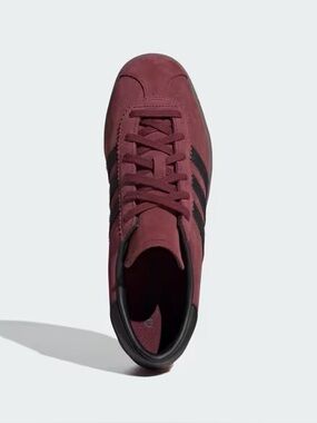 adidas Stadt Burgundy Suede | Maroon Sneakers with Black Stripes